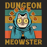 Dungeon Meowster Funny Nerdy Gamer Cat D Dice Rpg Ladies Fitted T-shirt | Artistshot