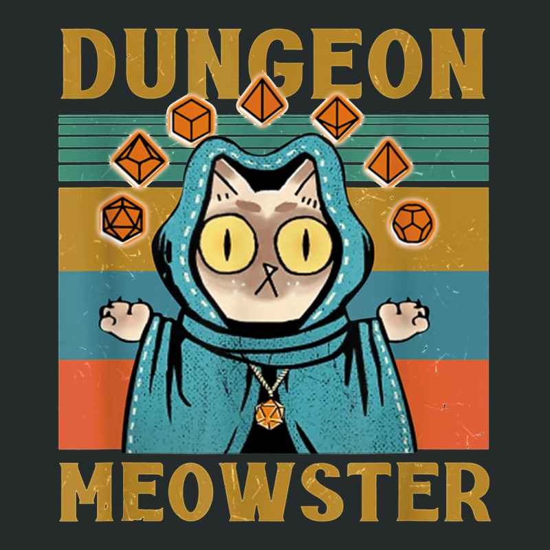 Dungeon Meowster Funny Nerdy Gamer Cat D Dice Rpg Women's Triblend Scoop T-shirt | Artistshot