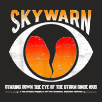 Skywarn   Distressed (also Available As Non Distressed) Ladies Fitted T-shirt | Artistshot