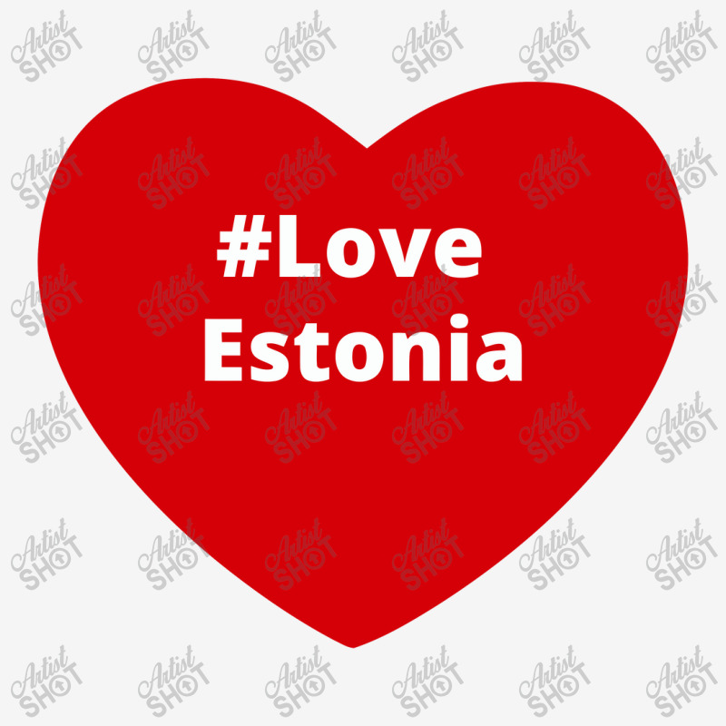 Love Estonia, Hashtag Heart, Estonia Portrait Canvas Print | Artistshot