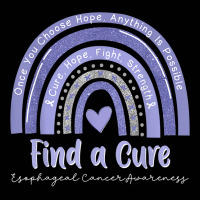 Rainbow Cure Hope Fight Strength Esophageal Cancer Awareness T Shirt Toddler 3/4 Sleeve Tee | Artistshot