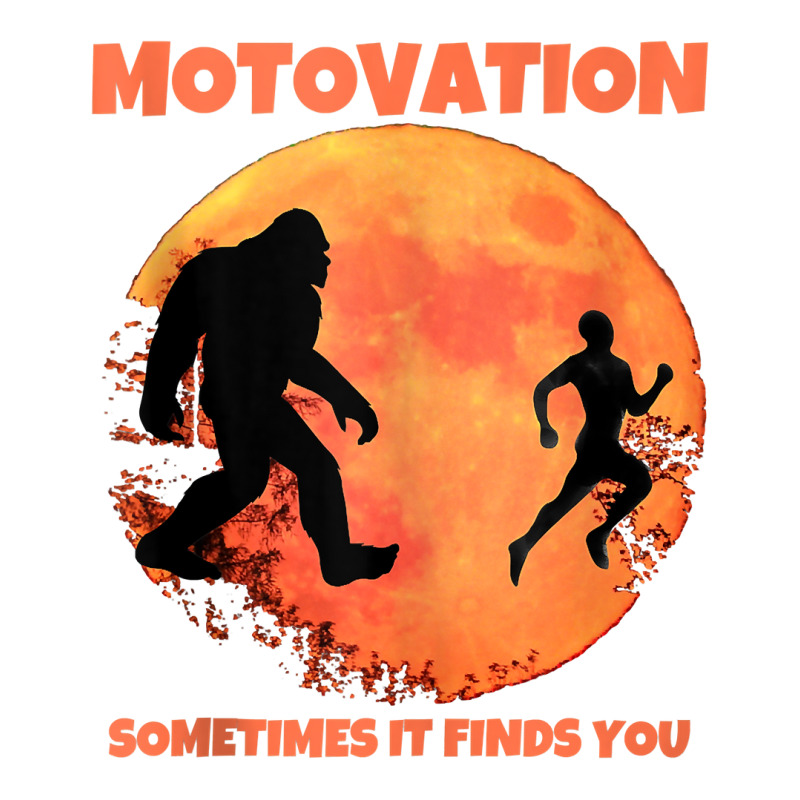 Motivation Sometimes Finds You Bigfoot Moon Silhouette Funny Tank Top Zipper Hoodie | Artistshot