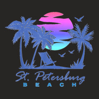 St. Petersburg Beach St Pete Florida Vacation Vintage Sunset Ladies Fitted T-shirt | Artistshot