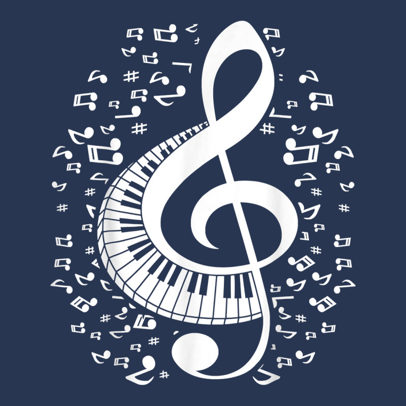 Treble Clef Keyboard Classical Music Notes Pianist Piano T Shirt Men Denim Jacket | Artistshot