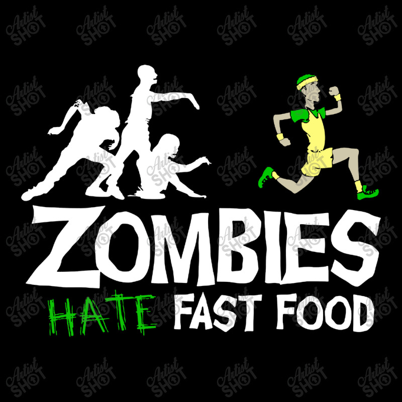 Zombies Hate Fast Food V-neck Tee | Artistshot