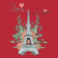 Paris Love Eiffel Tower Rose Parisian Souvenir French France T Shirt Women's V-neck T-shirt | Artistshot