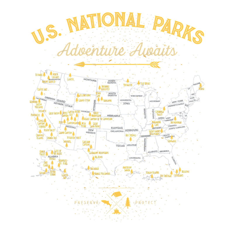 National Parks T Map Camping Twomen Men Hiking Sticker | Artistshot