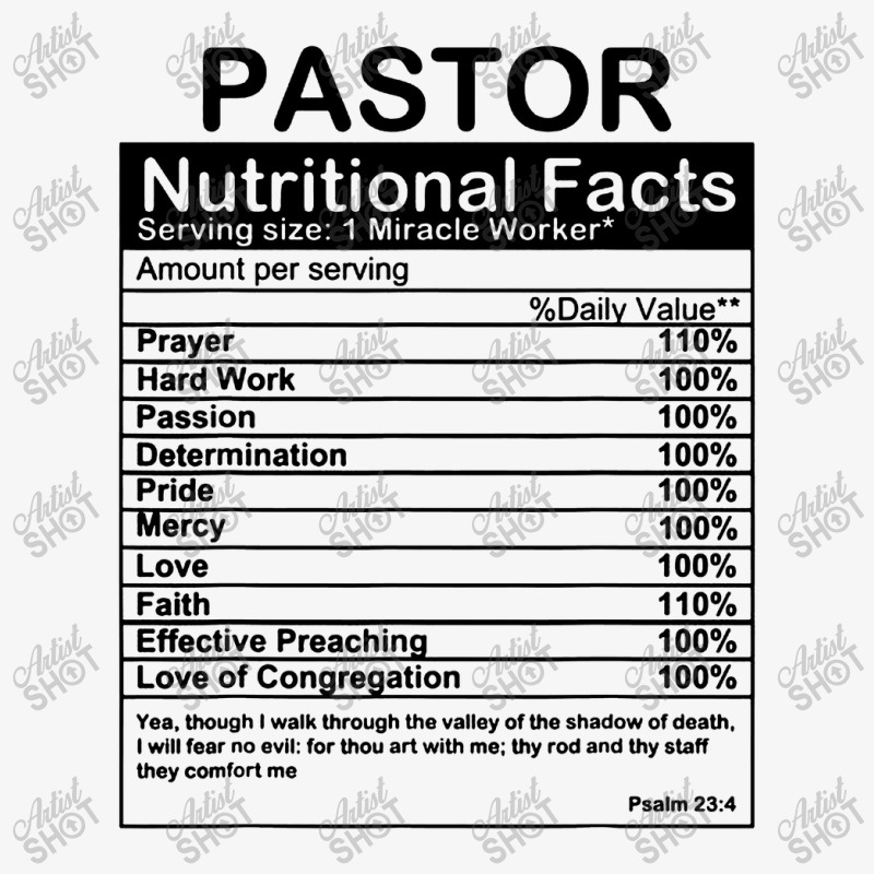 Pastor Nutritional Facts Ladies Fitted T-Shirt by Korexapi | Artistshot