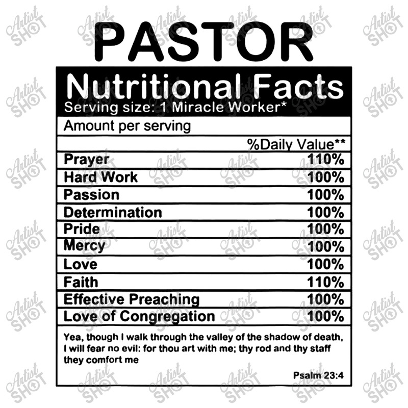 Pastor Nutritional Facts Women's V-Neck T-Shirt by Korexapi | Artistshot