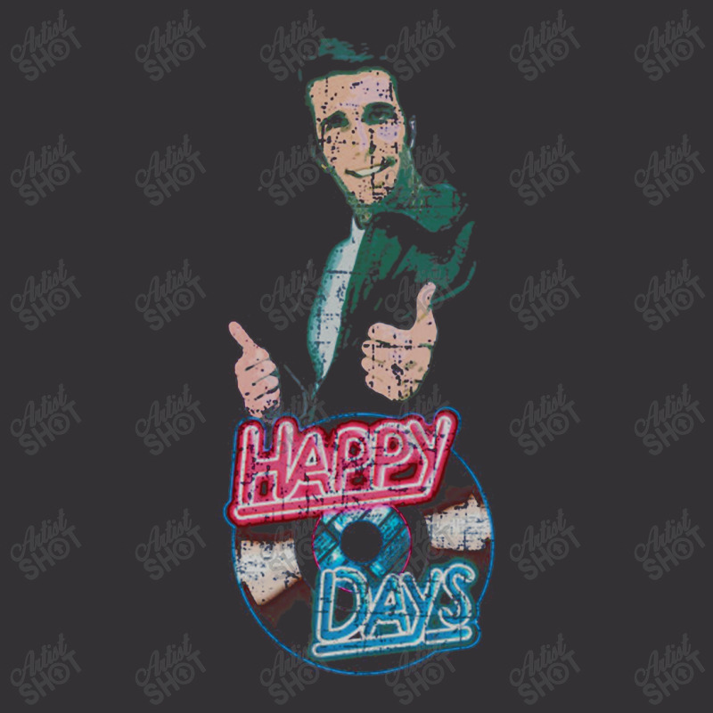 Happy Days, Distressed   Happy Days Vintage Hoodie | Artistshot