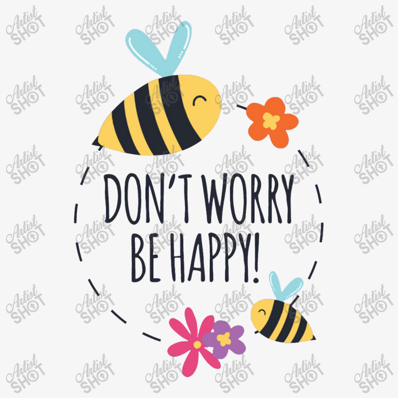 Don't Worry Bee Happy Circle Bees Ladies Fitted T-shirt | Artistshot