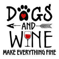 Dogs And Wine Make Everything Fine Shirt Dog Lover Gift T Shirt V-neck Tee | Artistshot