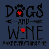 Dogs And Wine Make Everything Fine Shirt Dog Lover Gift T Shirt Men Denim Jacket | Artistshot