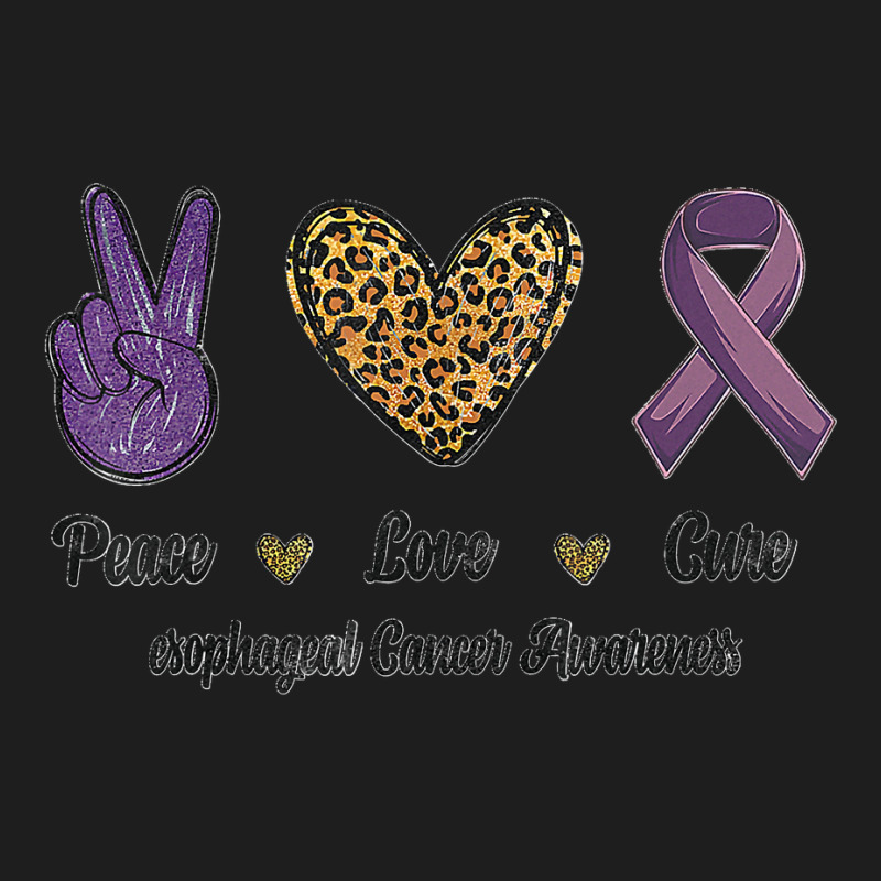 Peace Love Cure Esophageal Cancer Awareness Warrior Leopard Classic T-shirt by STACYSCHUDEL | Artistshot