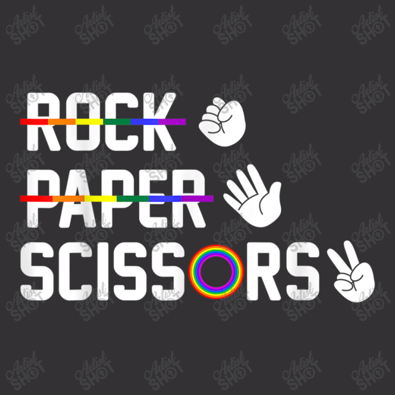 Rock Paper Scissors Gay Lesbian Lgbt Pride Vintage Hoodie And Short Set | Artistshot