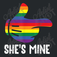 She's Mine Lesbian Couple Rainbow Lgbt Pride Matching Crewneck Sweatshirt | Artistshot