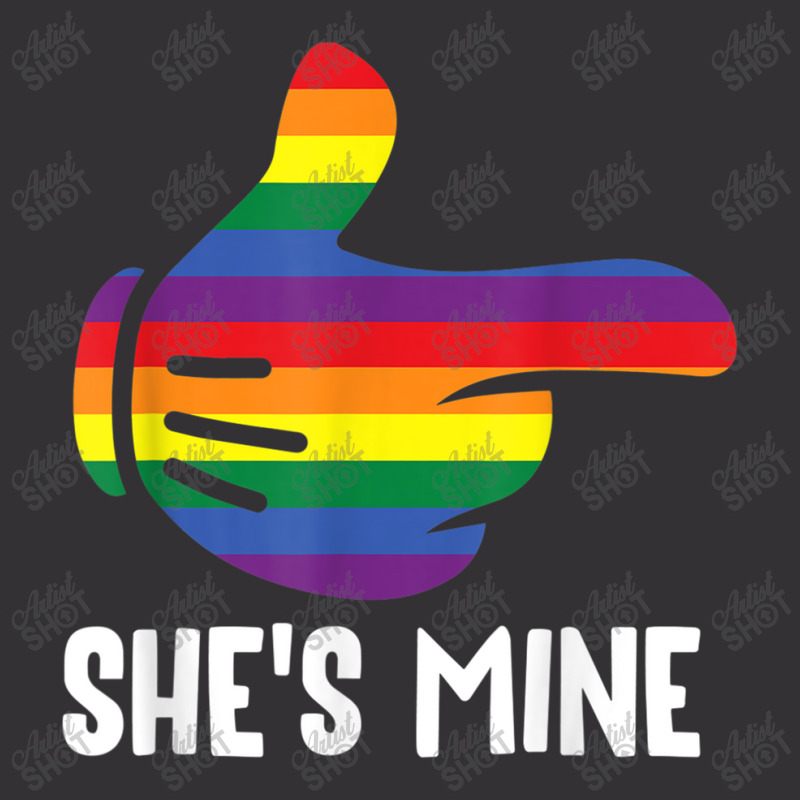 She's Mine Lesbian Couple Rainbow Lgbt Pride Matching Vintage Hoodie And Short Set by RayDesign | Artistshot