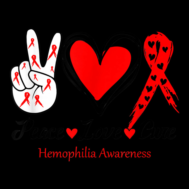 Peace Love Cure Hemophilia Awareness T Shirt Adjustable Cap by cm-arts | Artistshot