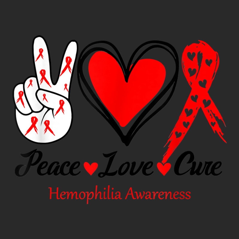 Peace Love Cure Hemophilia Awareness T Shirt Printed hat by cm-arts | Artistshot