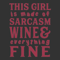 This Girl Is Made Of Sarcasm Wine And Everything Fine Baby Bodysuit | Artistshot