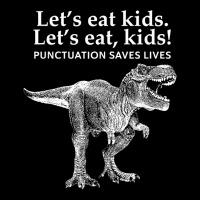 Lets Eat Kids Punctuation Saves Lives Dinosaur Funny Teacher Men's Long Sleeve Pajama Set | Artistshot