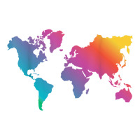 World Map Travel Countries Geography Color Painting Art Funny Men Sticker | Artistshot