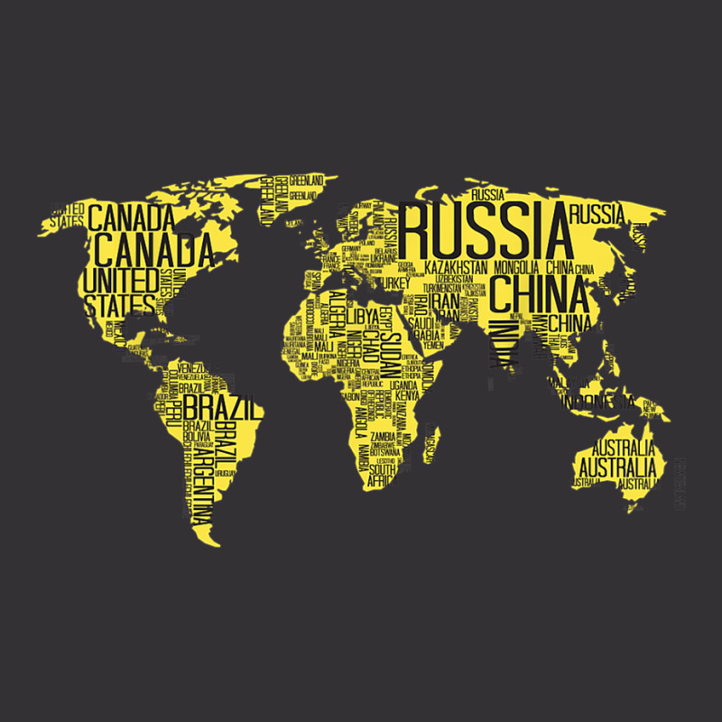 World Map With Words Of The Country Names Text World Map Funny Women Vintage Hoodie And Short Set | Artistshot