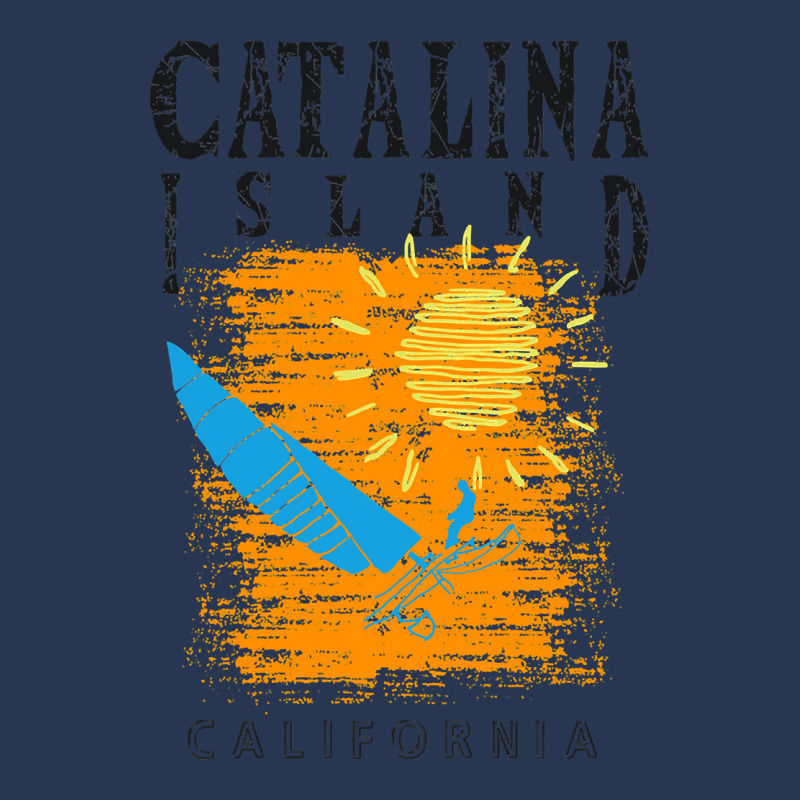 Catalina Island California Sailing Catamaran Sailboat Beam Reach Orang Men Denim Jacket by EricFatima | Artistshot