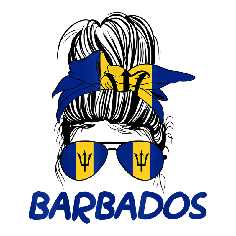 Barbados Girl Messy Bun, Barbados Flag Barbadian Women T Shirt Men's Long Sleeve Pajama Set by cm-arts | Artistshot