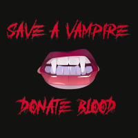 Vampire Teeth   Save A Vampire Donate Blood Halloween Tank Top Scorecard Crop Tee | Artistshot