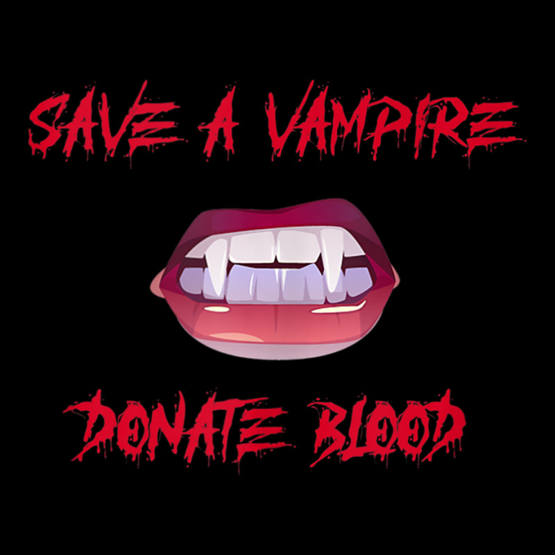 Vampire Teeth   Save A Vampire Donate Blood Halloween Tank Top Cropped Sweater by cm-arts | Artistshot