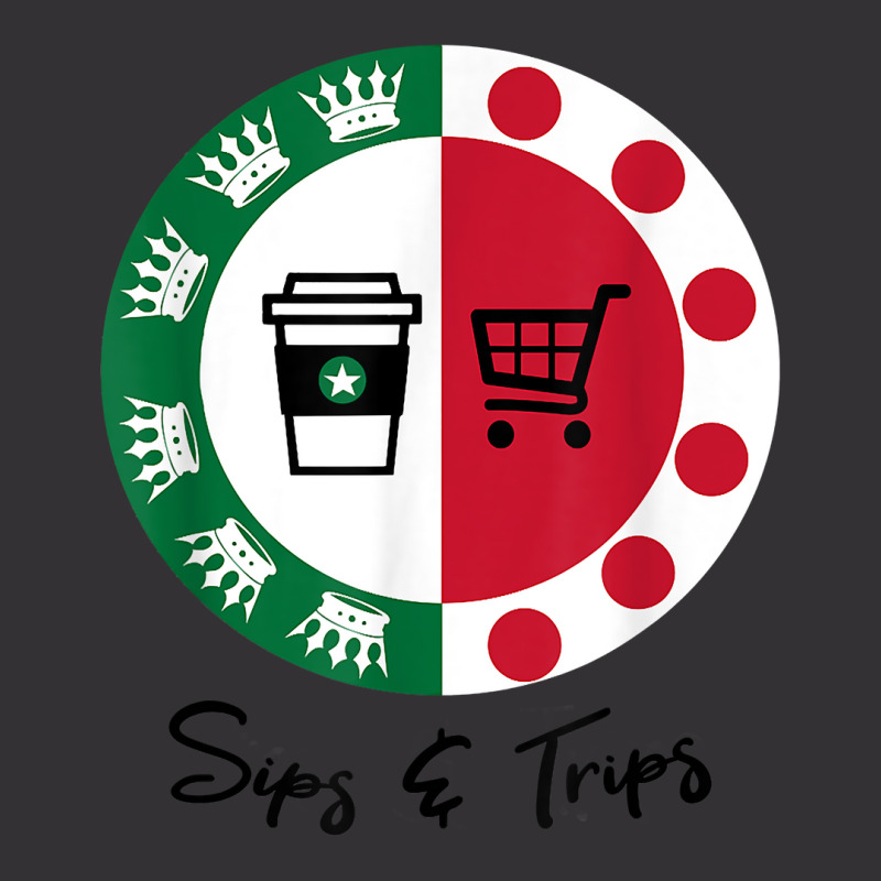 Sips And Trips Sips Coffee And Trips Shopping T Shirt Vintage Hoodie And Short Set | Artistshot