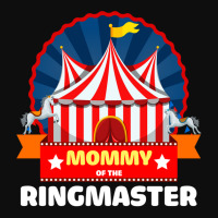 Mommy Of The Ringmaster Circus Themed Birthday Party Long Sleeve T Shi Crop Top | Artistshot