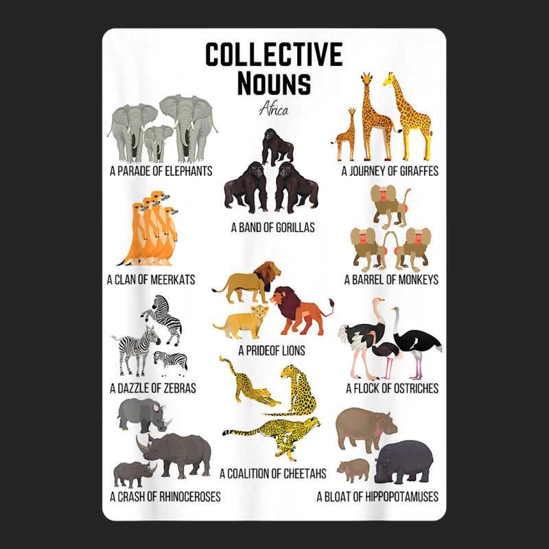 Collective Nouns Africa Animal Family Group Endangered T Shirt Unisex Hoodie by cm-arts | Artistshot