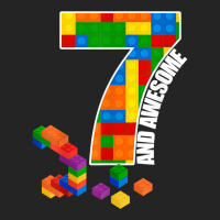 Building Blocks Bricks 7 Years Old Awesome Birthday Boy T Shirt 3/4 Sleeve Shirt | Artistshot