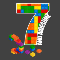 Building Blocks Bricks 7 Years Old Awesome Birthday Boy T Shirt Vintage T-shirt | Artistshot