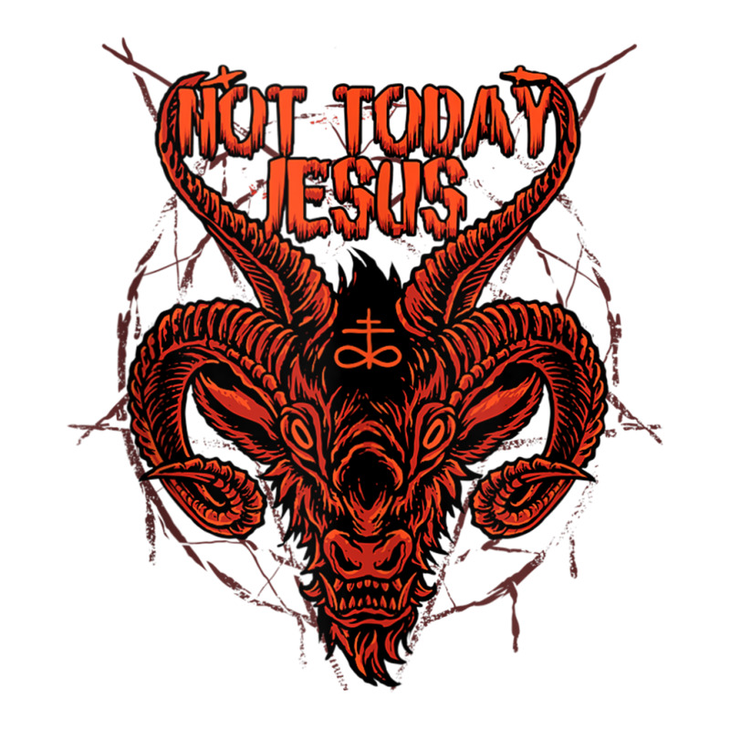 Not Today Jesus Satanist Funny Satan Occult Antichrist Tank Top Crop Top by genze | Artistshot