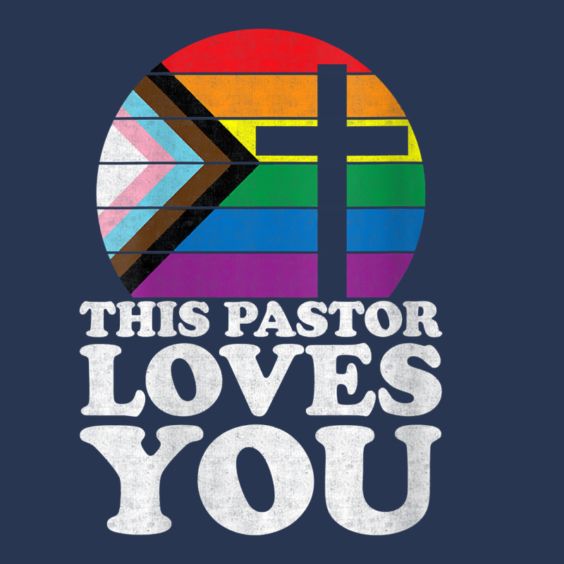 Womens Christian Ally Inclusive Pride Clergy This Pastor Loves You V N Ladies Denim Jacket by cm-arts | Artistshot