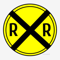 Train Rail Road Crossing On The Road Sign Long Shirt Drawstring Bags | Artistshot