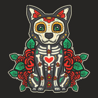 Sugar Skull Chihuahua Calavera Chiwawa Dia De Muertos Dog T Shirt Ladies Fitted T-shirt | Artistshot