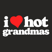 I Love Hot Grandmas Funny 80s Vintage Minimalist Heart Ladies Fitted T-shirt | Artistshot