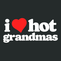 I Love Hot Grandmas Funny 80s Vintage Minimalist Heart Women's Triblend Scoop T-shirt | Artistshot