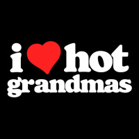 I Love Hot Grandmas Funny 80s Vintage Minimalist Heart Men's 3/4 Sleeve Pajama Set | Artistshot