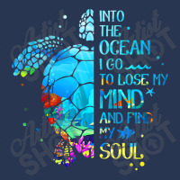 Into The Ocean I Go To Lose My Mind And Find My Soul Turtle Ladies Denim Jacket | Artistshot