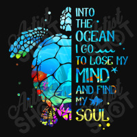 Into The Ocean I Go To Lose My Mind And Find My Soul Turtle Crop Top | Artistshot