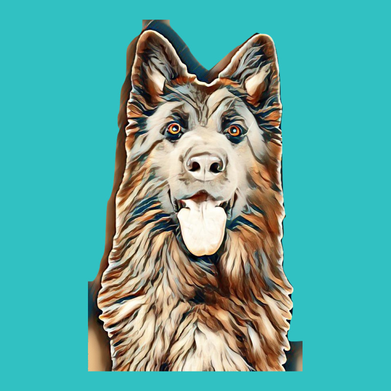 German Shepherd In Front Of White Background Ladies Fitted T-Shirt by Kemnabi | Artistshot