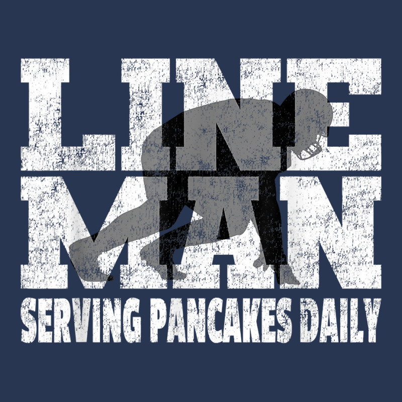 Vintage Football Lineman Saying   Serving Pancakes Daily T Shirt Men Denim Jacket | Artistshot