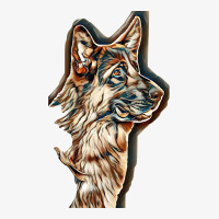 German Shepherd Dog  Isolated  On White Background In Studio Ladies Fitted T-shirt | Artistshot