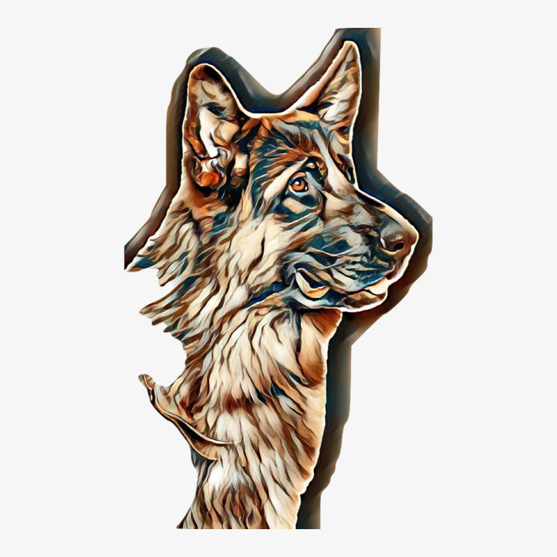 German Shepherd Dog  Isolated  On White Background In Studio Ladies Fitted T-Shirt by Kemnabi | Artistshot