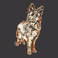 German Shepherd In Front Of White Background Ladies Curvy T-shirt | Artistshot